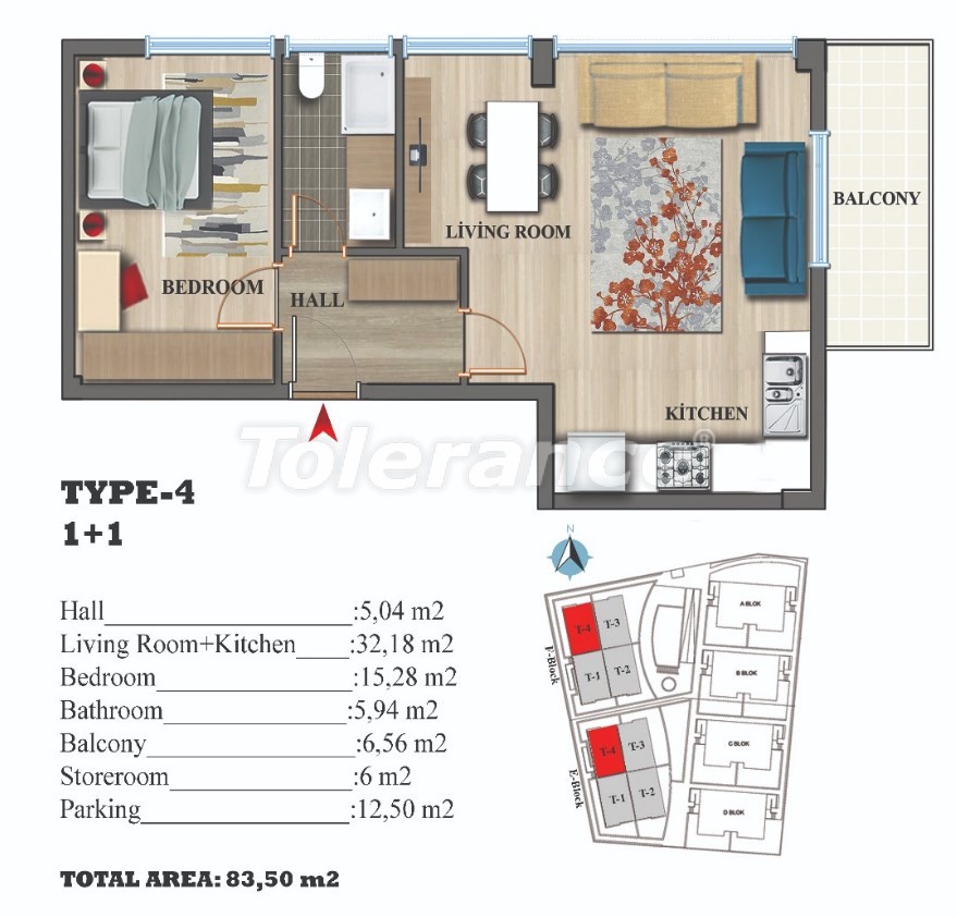 آپارتمان از سازنده که در لارا, آنتالیا استخر اقساط - خرید ملک در ترکیه - 22688