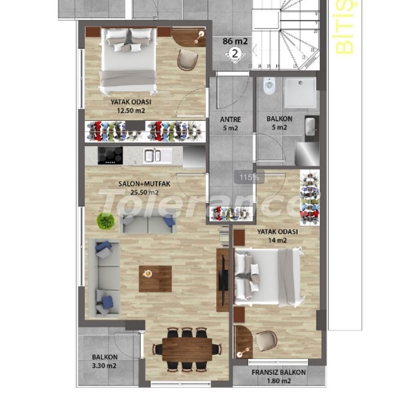 Apartment from the developer in Lara, Antalya - buy realty in Turkey - 31673