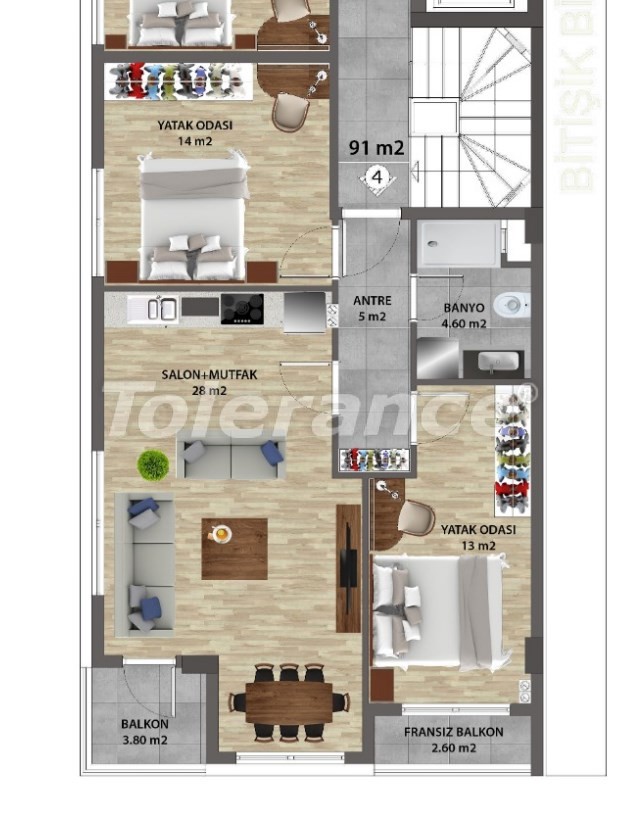 Apartment from the developer in Lara, Antalya - buy realty in Turkey - 31675