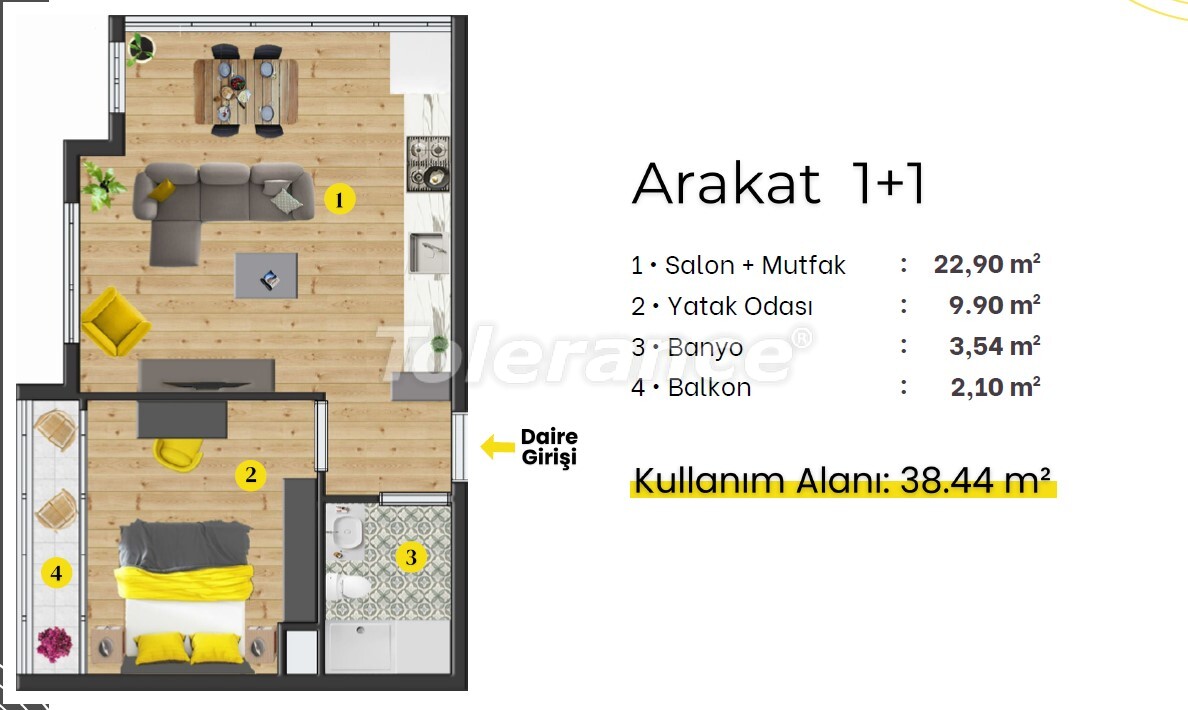 Appartement van de ontwikkelaar in Lara, Antalya zwembad - onroerend goed kopen in Turkije - 59634