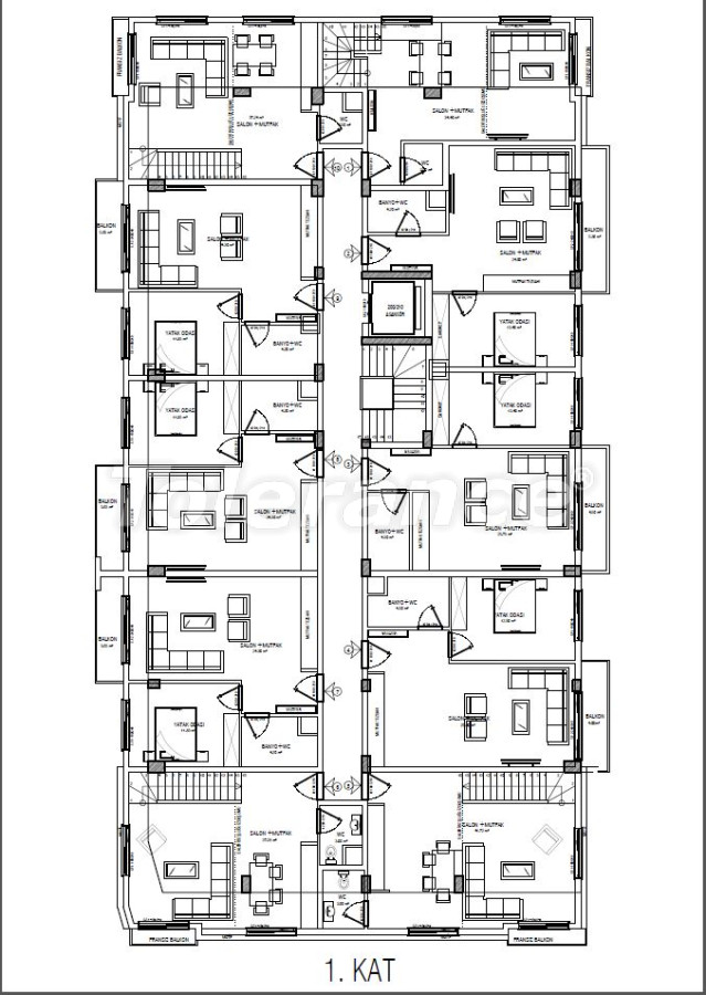 Apartment vom entwickler in Lara, Antalya ratenzahlung - immobilien in der Türkei kaufen - 70651