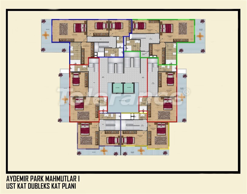 Apartment vom entwickler in Mahmutlar, Alanya meeresblick pool - immobilien in der Türkei kaufen - 14915
