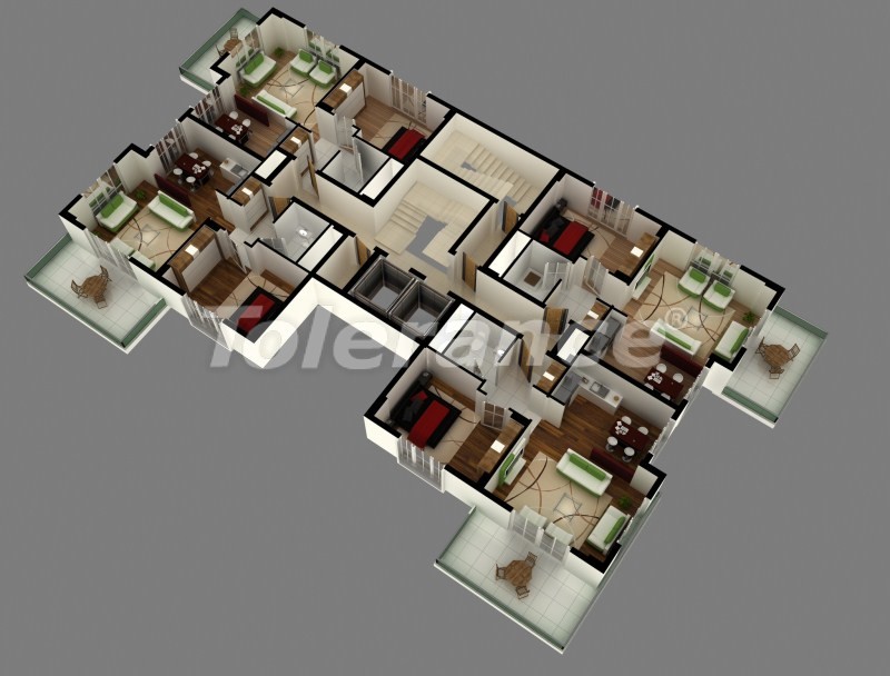 Apartment vom entwickler in Mahmutlar, Alanya pool - immobilien in der Türkei kaufen - 2782