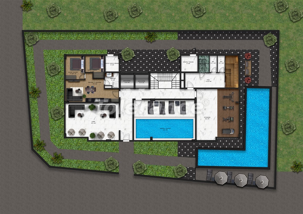 Appartement еn Mahmutlar, Alanya piscine - acheter un bien immobilier en Turquie - 49843