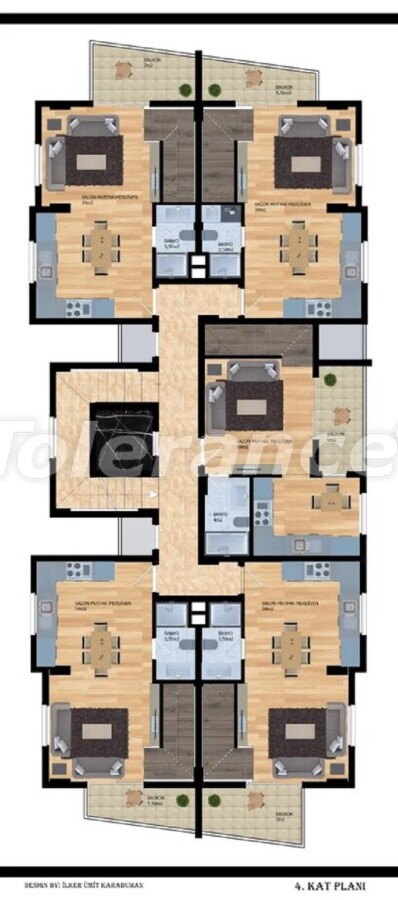 Apartment vom entwickler in Mahmutlar, Alanya pool ratenzahlung - immobilien in der Türkei kaufen - 60674