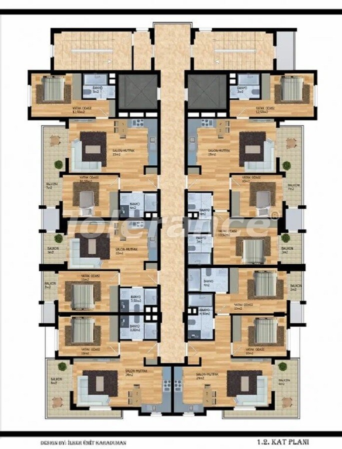 Apartment vom entwickler in Mahmutlar, Alanya meeresblick pool ratenzahlung - immobilien in der Türkei kaufen - 60703