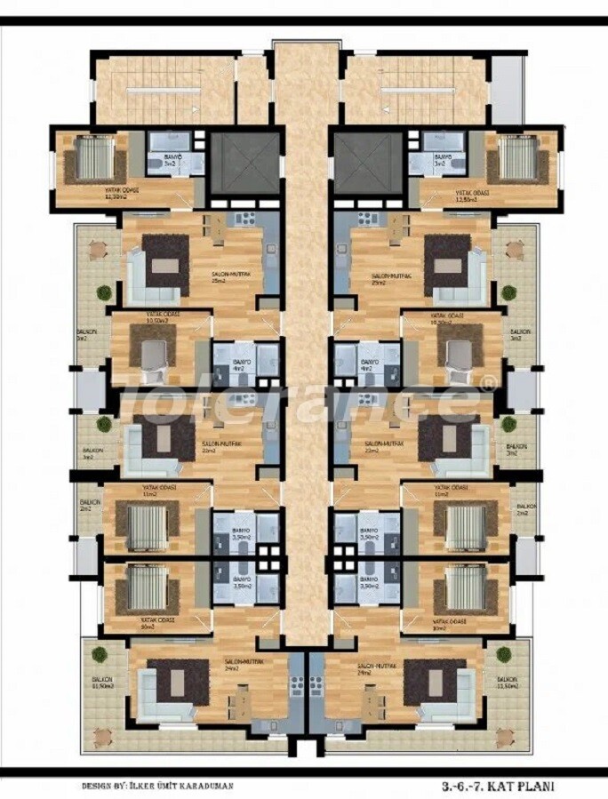 Apartment vom entwickler in Mahmutlar, Alanya meeresblick pool ratenzahlung - immobilien in der Türkei kaufen - 60704