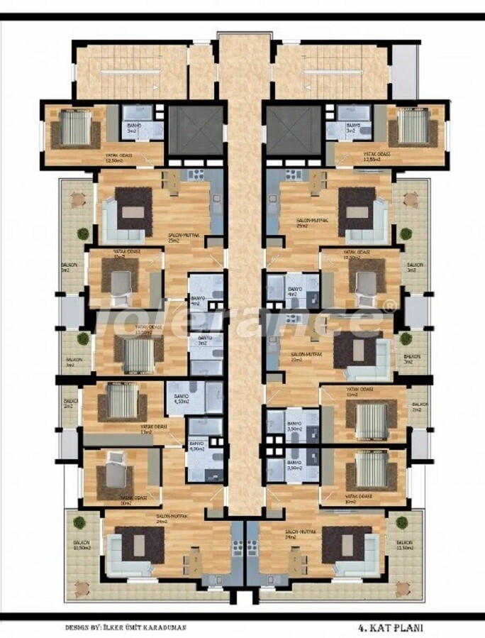 Apartment vom entwickler in Mahmutlar, Alanya meeresblick pool ratenzahlung - immobilien in der Türkei kaufen - 60705