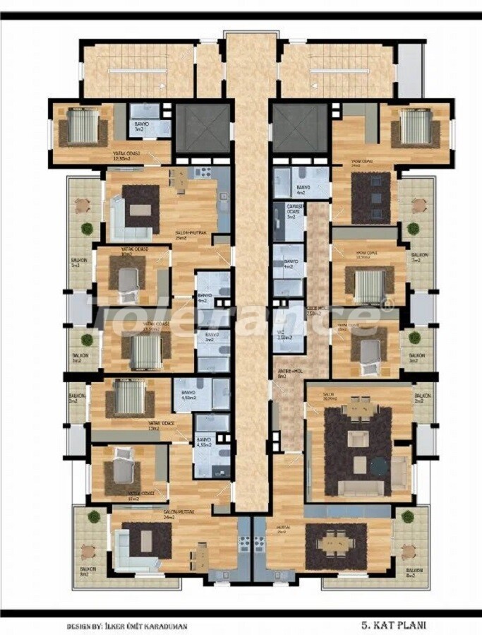 Apartment vom entwickler in Mahmutlar, Alanya meeresblick pool ratenzahlung - immobilien in der Türkei kaufen - 60706