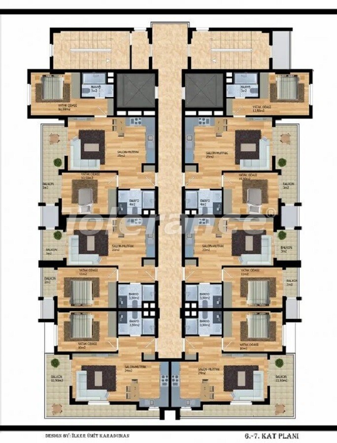 Apartment vom entwickler in Mahmutlar, Alanya meeresblick pool ratenzahlung - immobilien in der Türkei kaufen - 60708