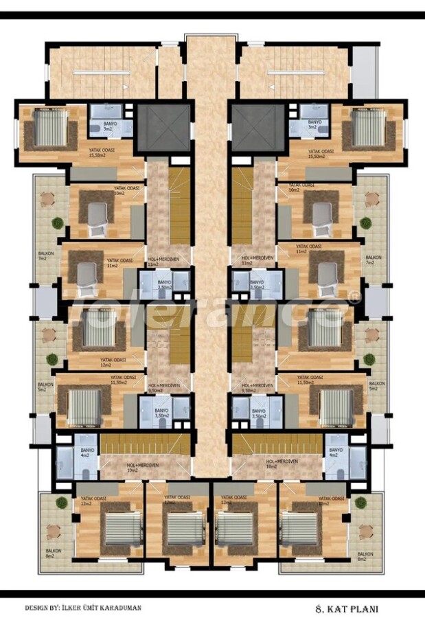 Apartment vom entwickler in Mahmutlar, Alanya meeresblick pool ratenzahlung - immobilien in der Türkei kaufen - 60709