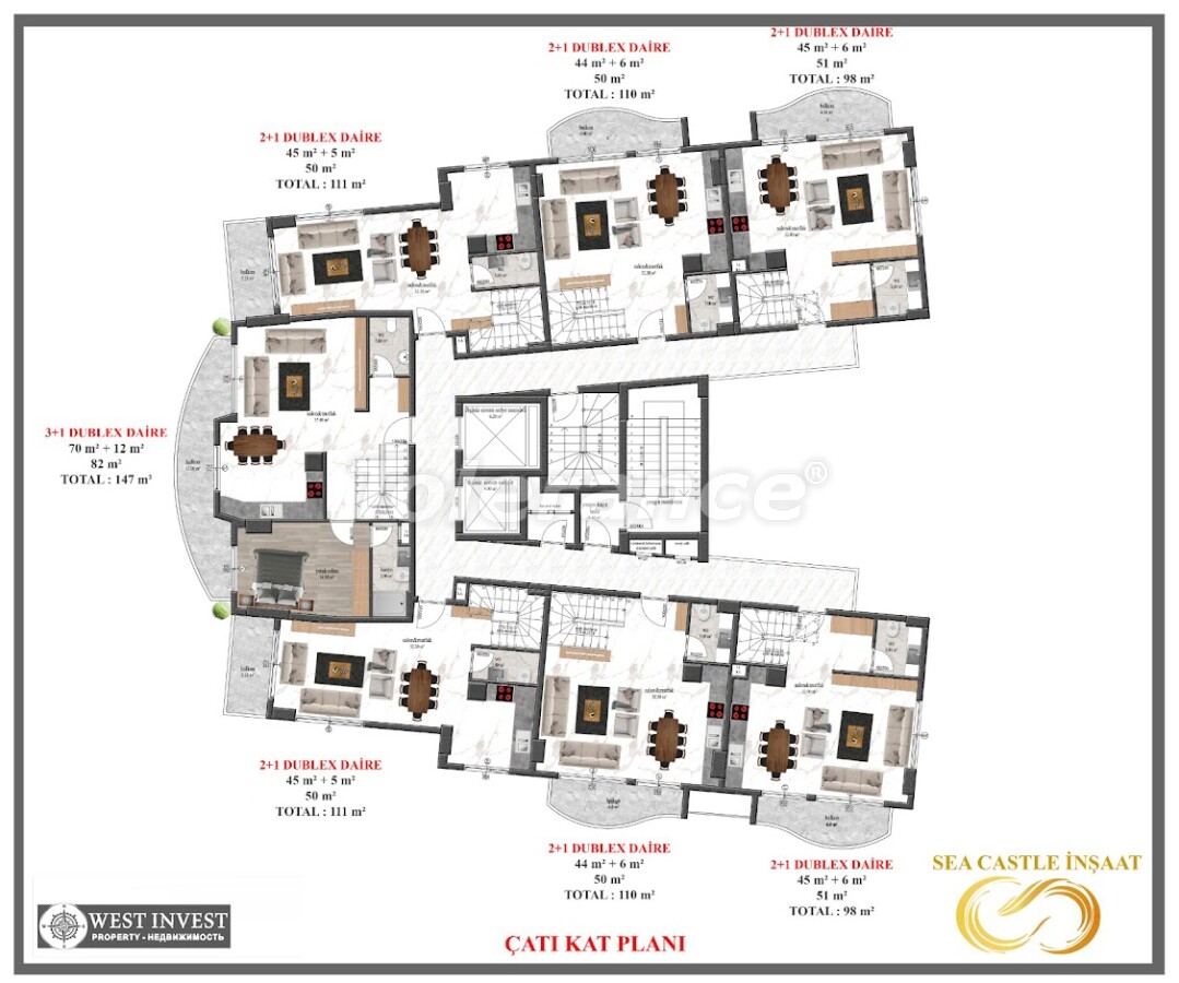 Apartment vom entwickler in Mahmutlar, Alanya meeresblick pool ratenzahlung - immobilien in der Türkei kaufen - 61027