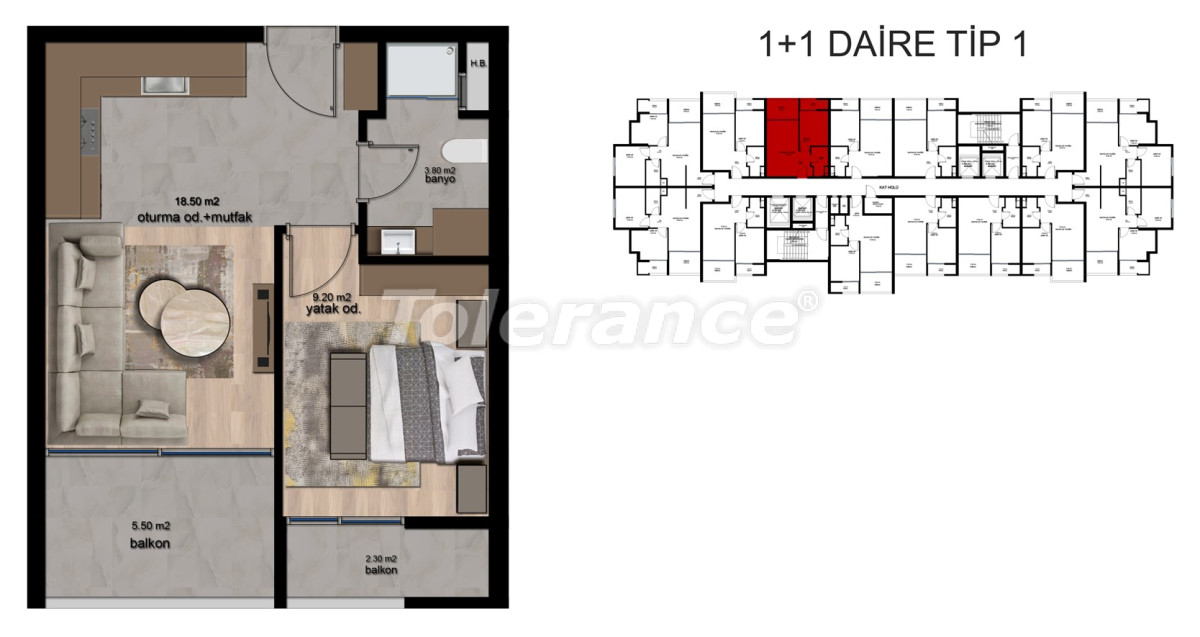 Appartement еn Mezitli, Mersin piscine - acheter un bien immobilier en Turquie - 124095