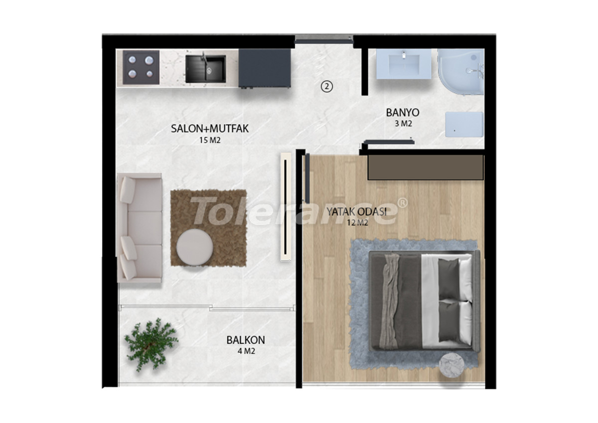 Apartment from the developer in Mezitli, Mersin with pool with installment - buy realty in Turkey - 131691