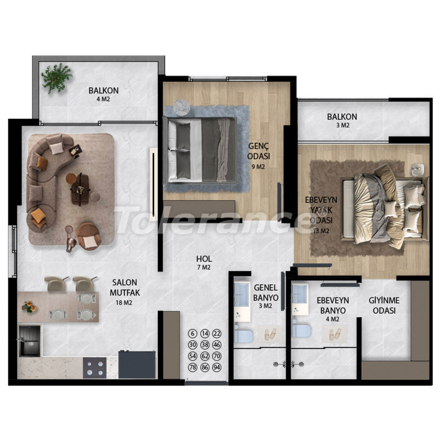 Apartment from the developer in Mezitli, Mersin with pool with installment - buy realty in Turkey - 131694