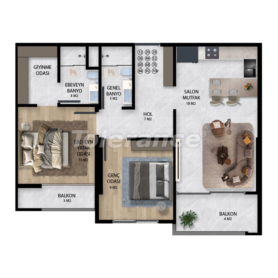 Apartment from the developer in Mezitli, Mersin with pool with installment - buy realty in Turkey - 131695