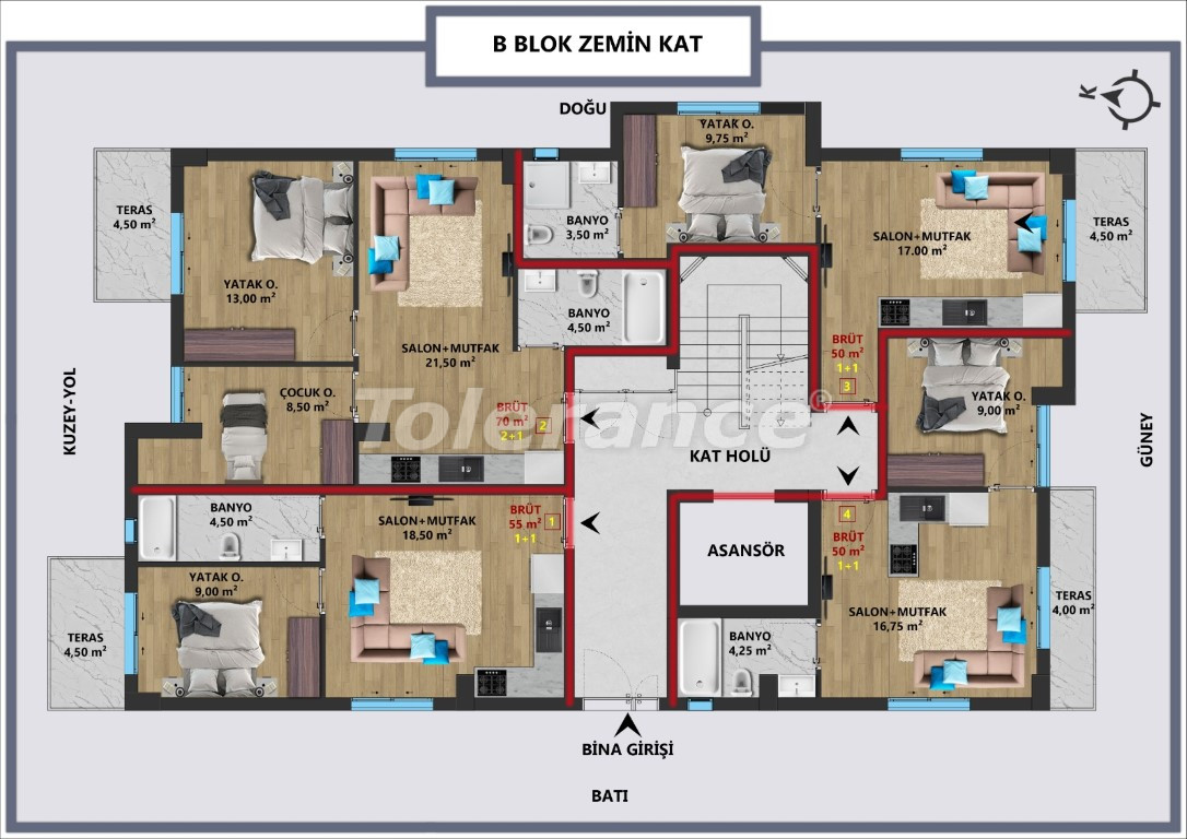 Apartment vom entwickler in Muratpaşa, Antalya ratenzahlung - immobilien in der Türkei kaufen - 102102