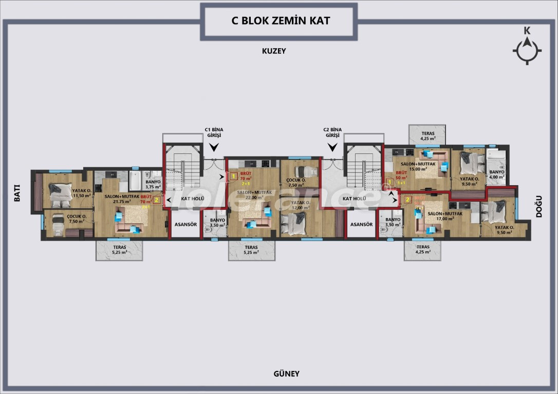 Apartment vom entwickler in Muratpaşa, Antalya ratenzahlung - immobilien in der Türkei kaufen - 102104