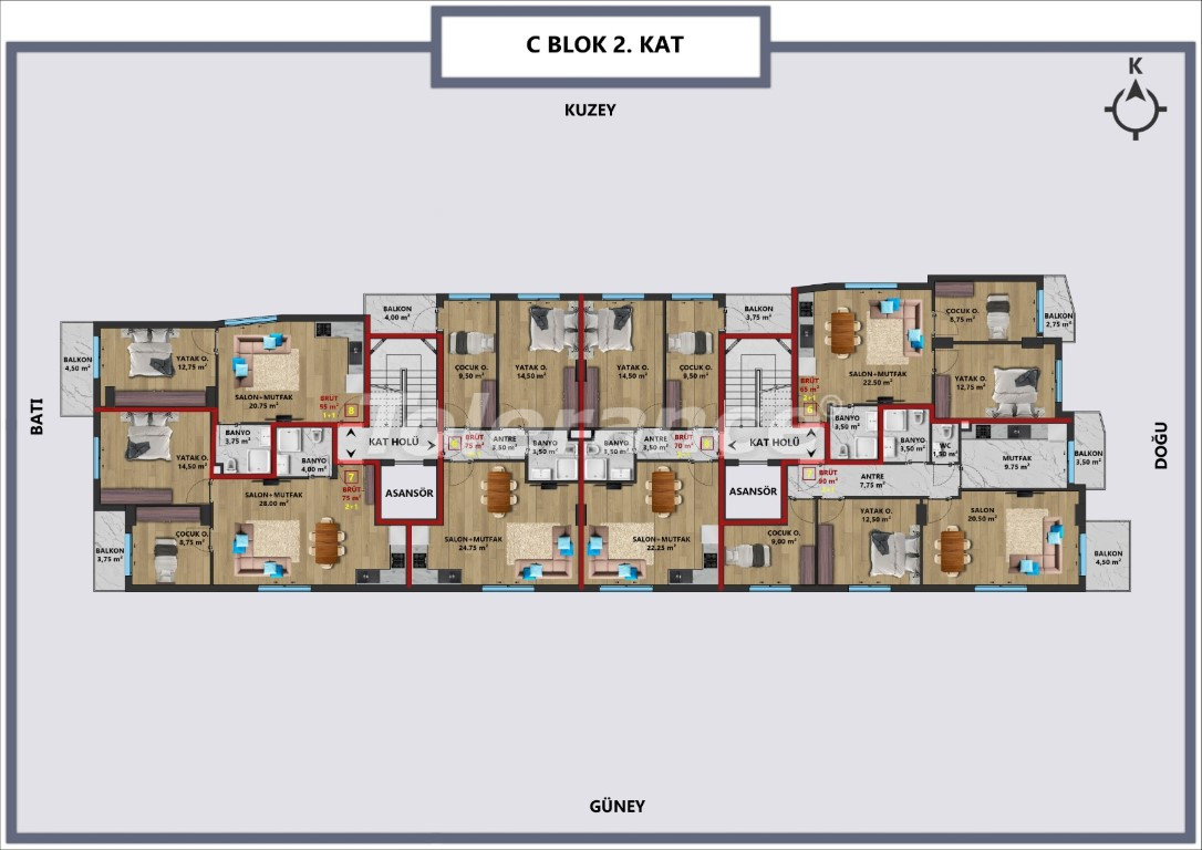 Apartment vom entwickler in Muratpaşa, Antalya ratenzahlung - immobilien in der Türkei kaufen - 102106