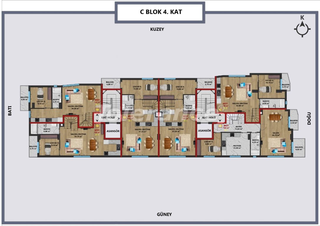 Apartment vom entwickler in Muratpaşa, Antalya ratenzahlung - immobilien in der Türkei kaufen - 102108