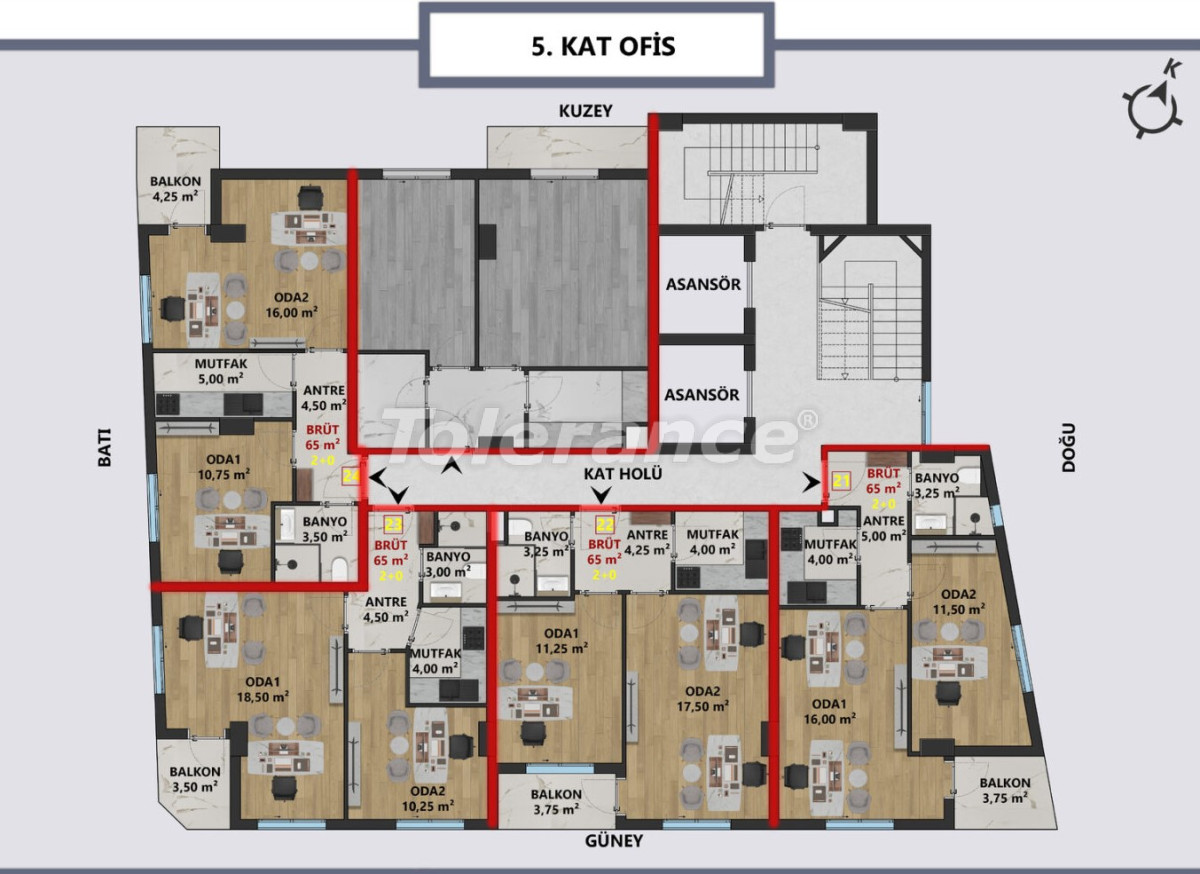 Apartment vom entwickler in Muratpaşa, Antalya ratenzahlung - immobilien in der Türkei kaufen - 104622