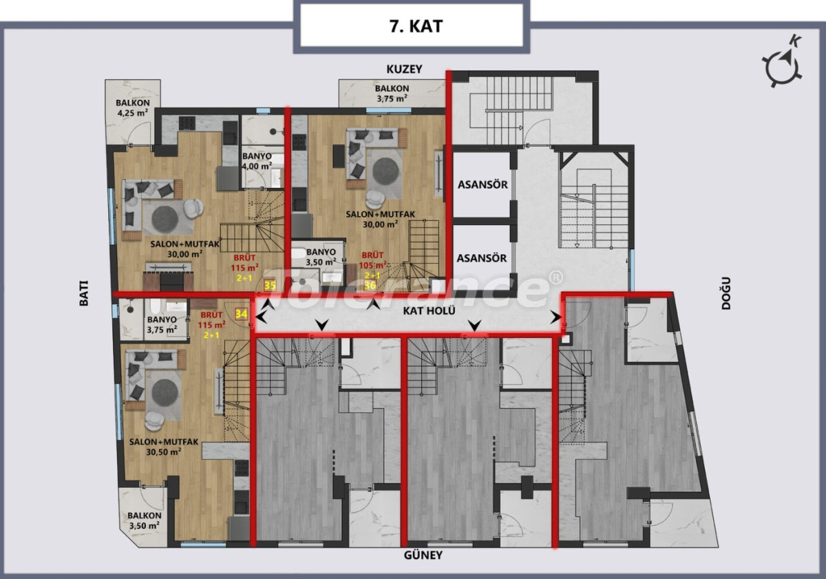 Appartement du développeur еn Muratpaşa, Antalya versement - acheter un bien immobilier en Turquie - 104623