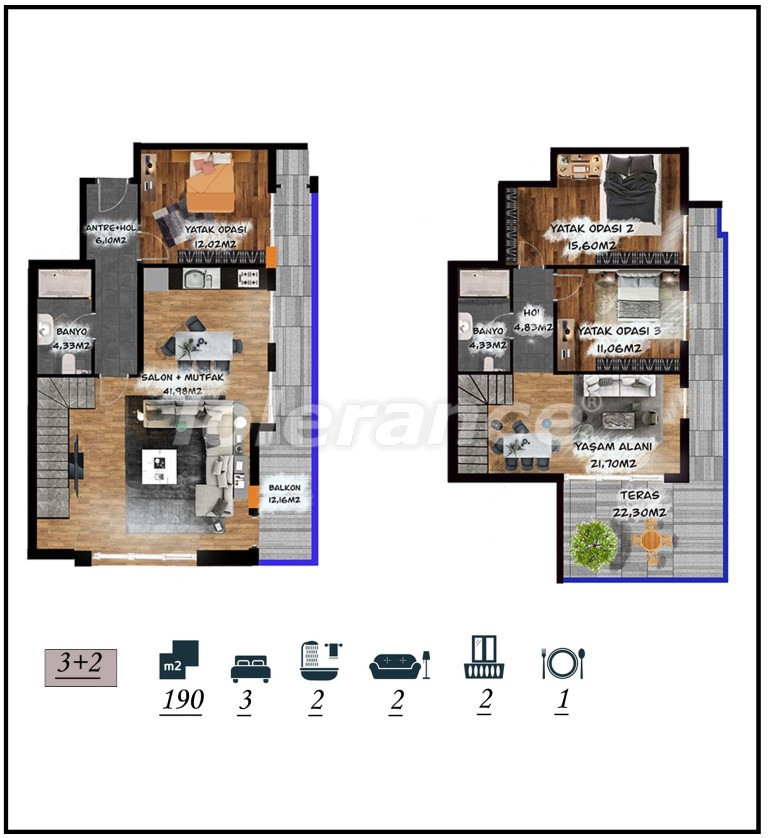 Apartment vom entwickler in Muratpaşa, Antalya ratenzahlung - immobilien in der Türkei kaufen - 105536