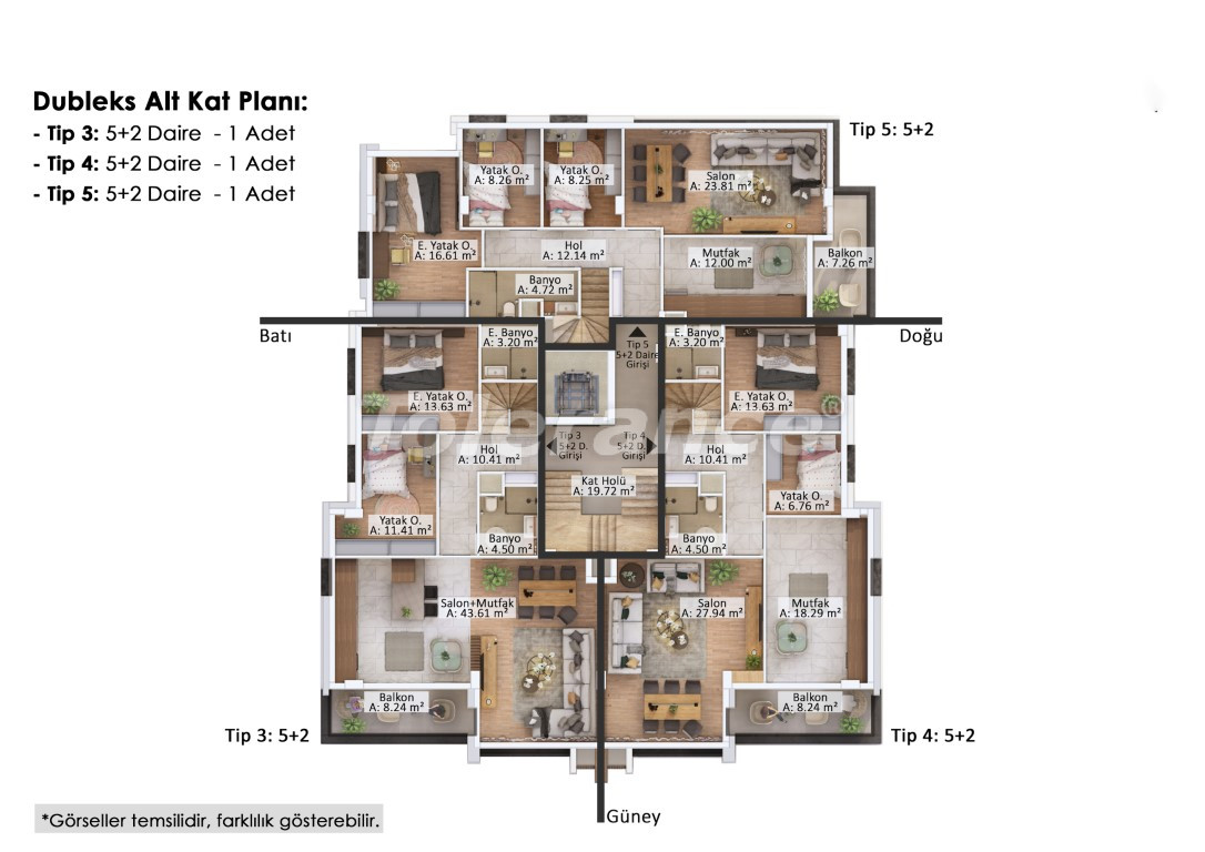 Appartement van de ontwikkelaar in Muratpaşa, Antalya afbetaling - onroerend goed kopen in Turkije - 107466