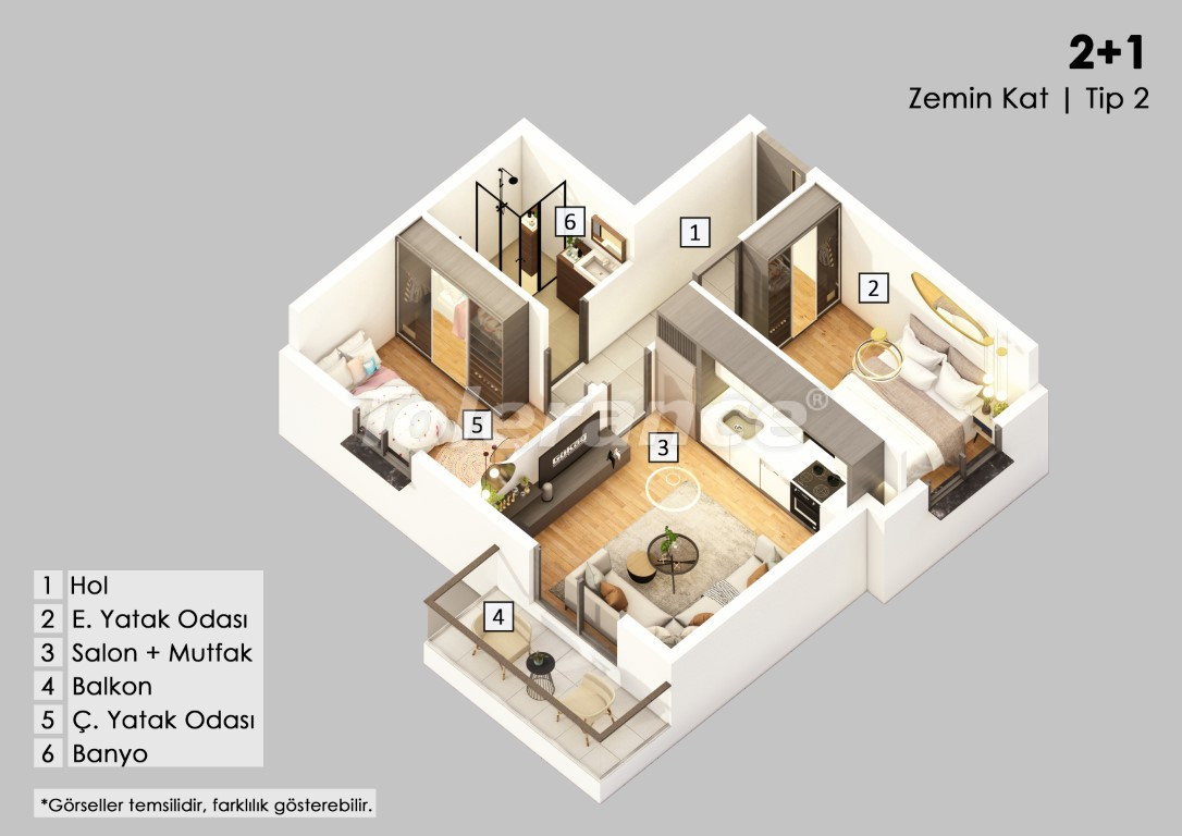 Appartement van de ontwikkelaar in Muratpaşa, Antalya afbetaling - onroerend goed kopen in Turkije - 107469