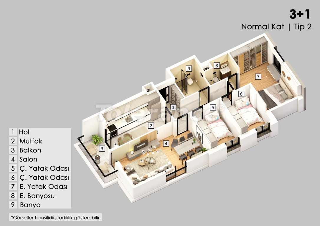 Appartement van de ontwikkelaar in Muratpaşa, Antalya afbetaling - onroerend goed kopen in Turkije - 107472