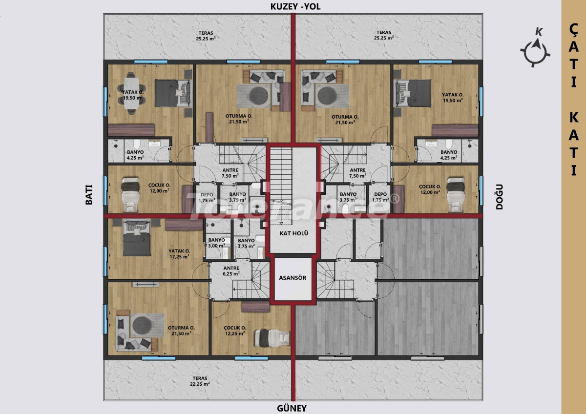 Appartement van de ontwikkelaar in Muratpaşa, Antalya afbetaling - onroerend goed kopen in Turkije - 109324