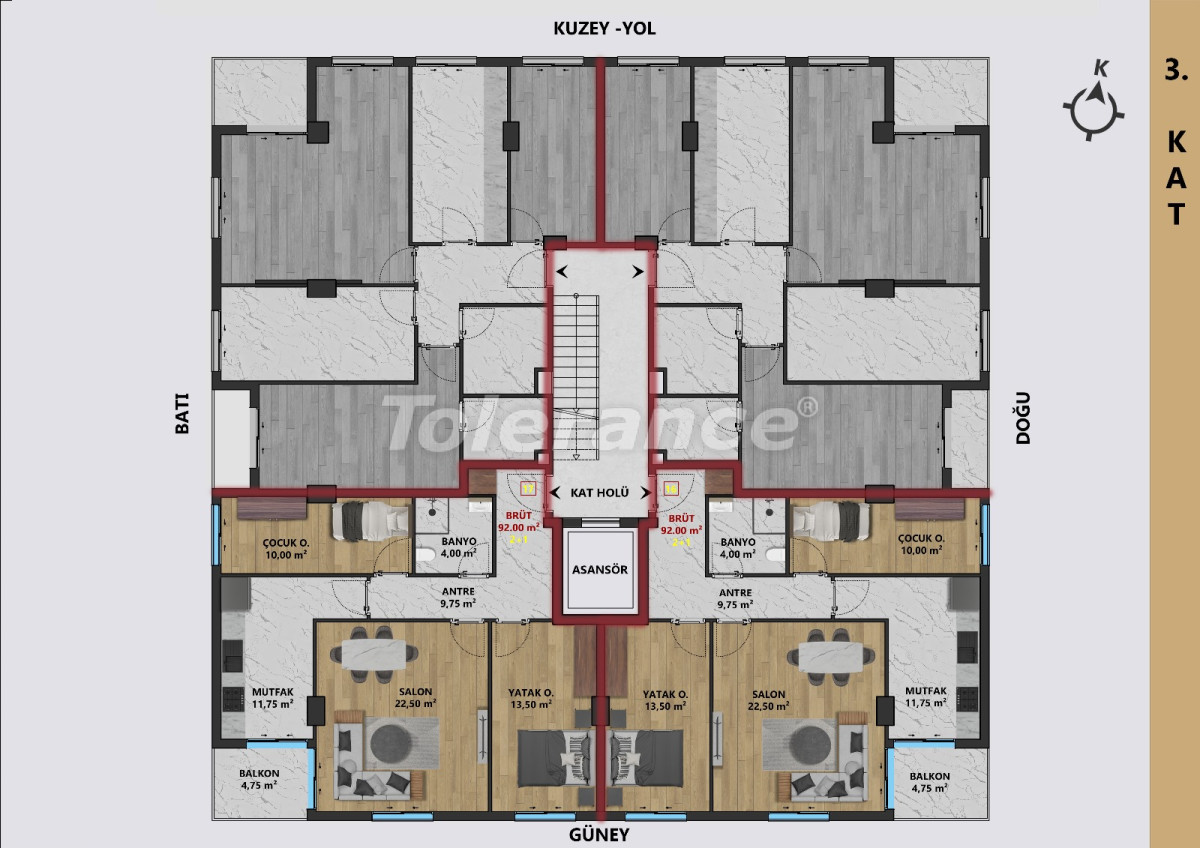 Appartement van de ontwikkelaar in Muratpaşa, Antalya afbetaling - onroerend goed kopen in Turkije - 109325