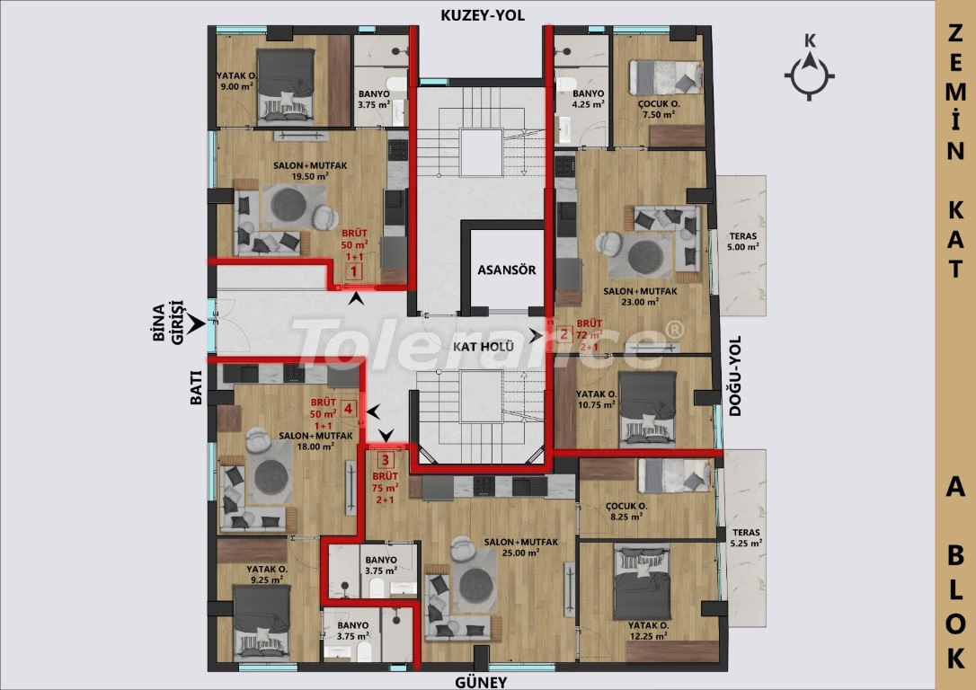 Apartment vom entwickler in Muratpaşa, Antalya ratenzahlung - immobilien in der Türkei kaufen - 110069