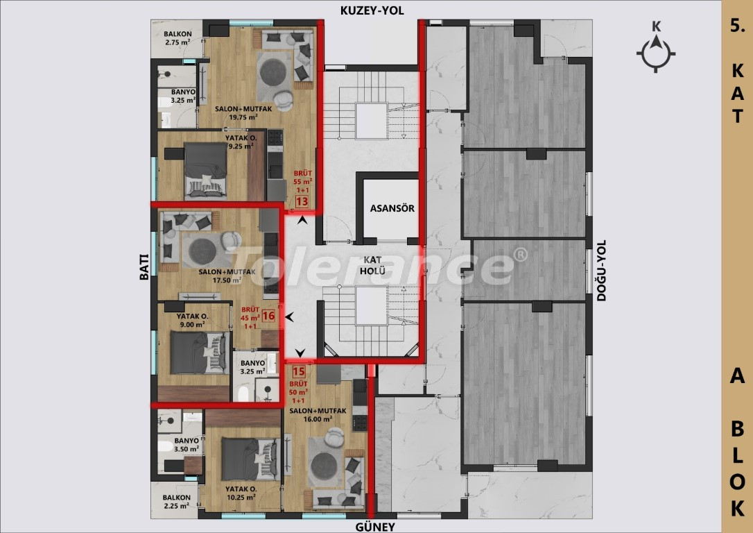 Appartement van de ontwikkelaar in Muratpaşa, Antalya afbetaling - onroerend goed kopen in Turkije - 110072