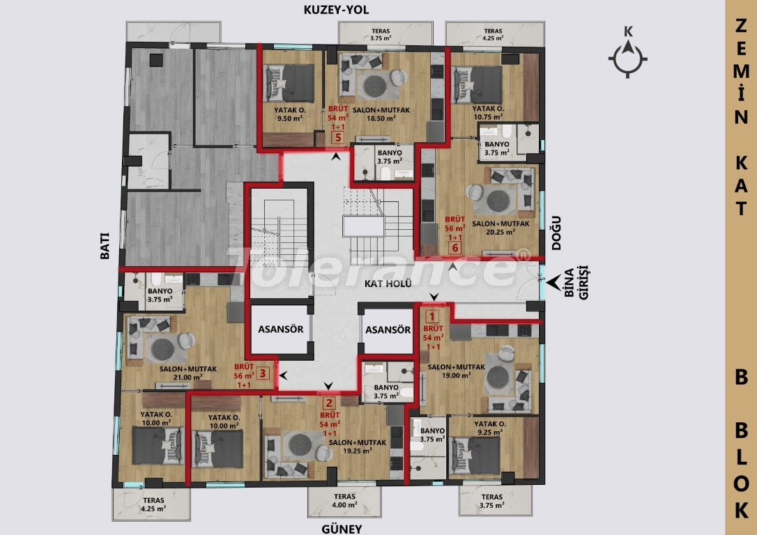 Appartement van de ontwikkelaar in Muratpaşa, Antalya afbetaling - onroerend goed kopen in Turkije - 110074