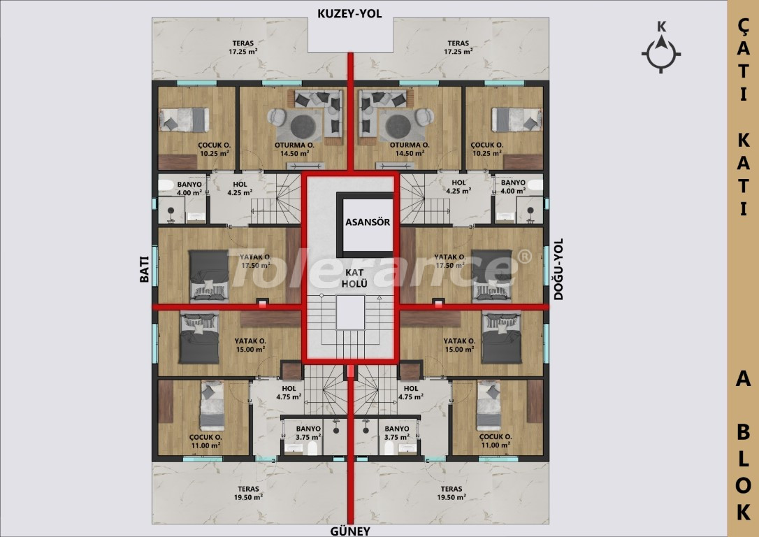 Appartement van de ontwikkelaar in Muratpaşa, Antalya afbetaling - onroerend goed kopen in Turkije - 110077