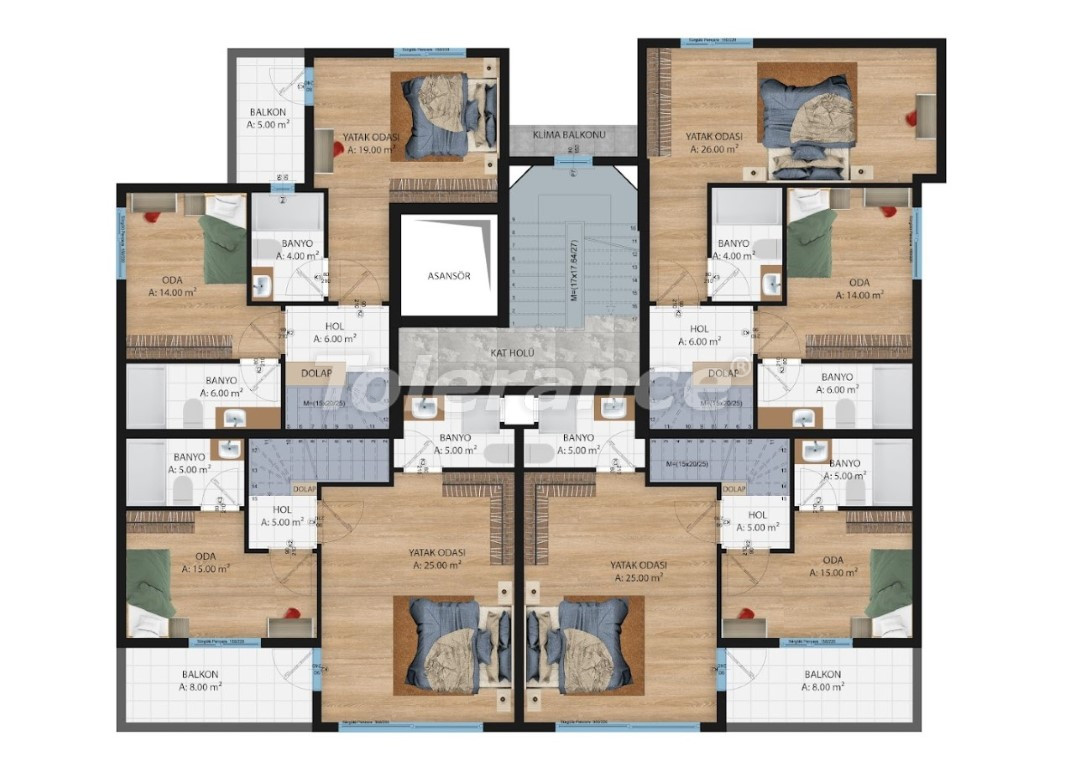 Apartment vom entwickler in Muratpaşa, Antalya pool ratenzahlung - immobilien in der Türkei kaufen - 110197