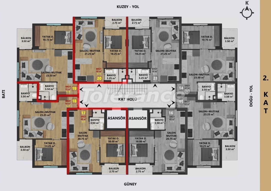 Apartment from the developer in Muratpaşa, Antalya with pool with installment - buy realty in Turkey - 112887