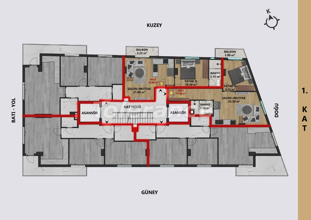 Apartment vom entwickler in Muratpaşa, Antalya ratenzahlung - immobilien in der Türkei kaufen - 114128