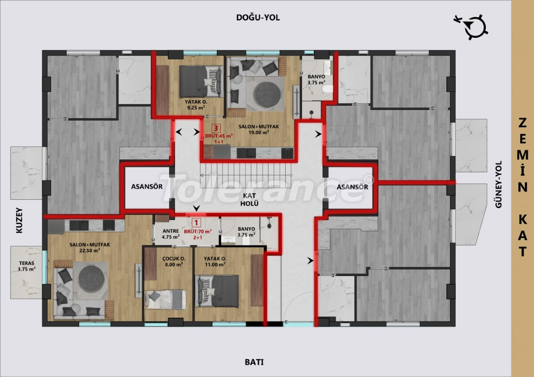 Apartment vom entwickler in Muratpaşa, Antalya ratenzahlung - immobilien in der Türkei kaufen - 116075