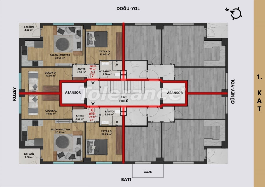 Apartment vom entwickler in Muratpaşa, Antalya ratenzahlung - immobilien in der Türkei kaufen - 116076