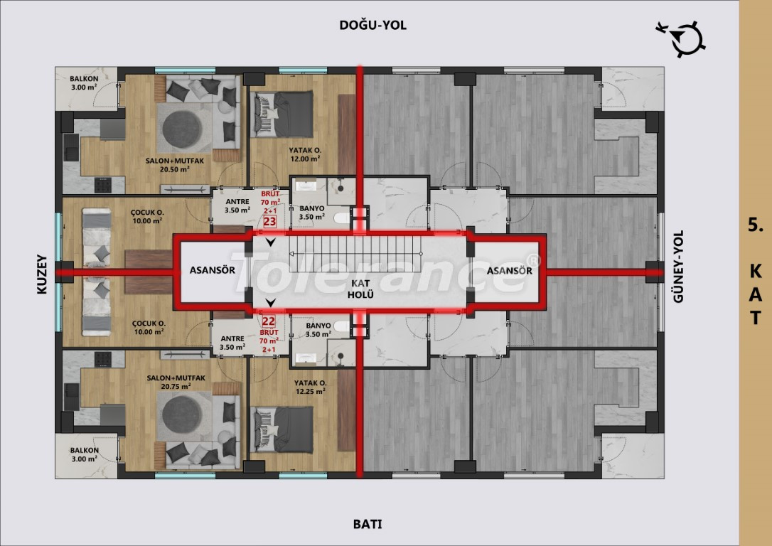 Apartment vom entwickler in Muratpaşa, Antalya ratenzahlung - immobilien in der Türkei kaufen - 116080