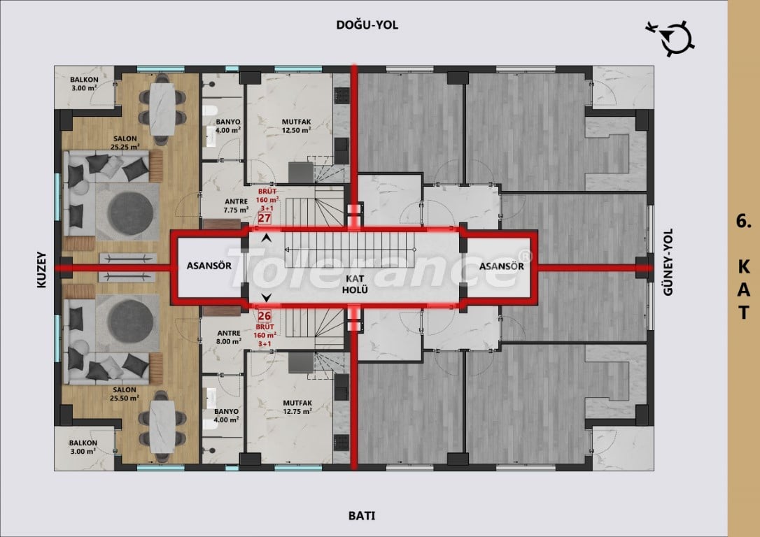 Apartment vom entwickler in Muratpaşa, Antalya ratenzahlung - immobilien in der Türkei kaufen - 116081