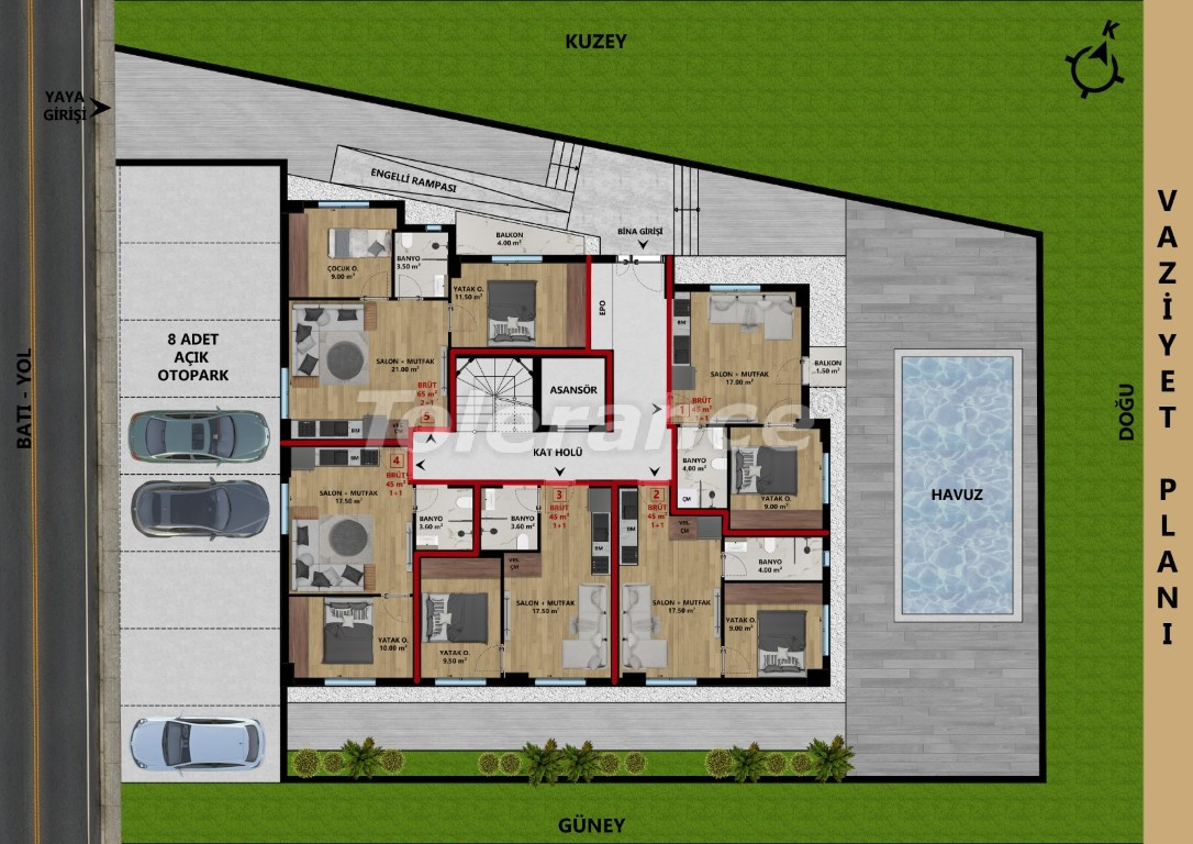 Apartment vom entwickler in Muratpaşa, Antalya pool ratenzahlung - immobilien in der Türkei kaufen - 126153