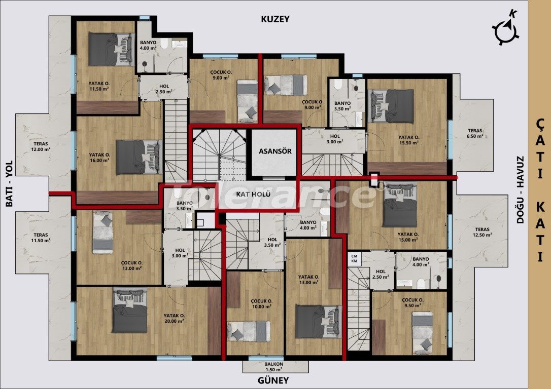 Apartment vom entwickler in Muratpaşa, Antalya pool ratenzahlung - immobilien in der Türkei kaufen - 126156