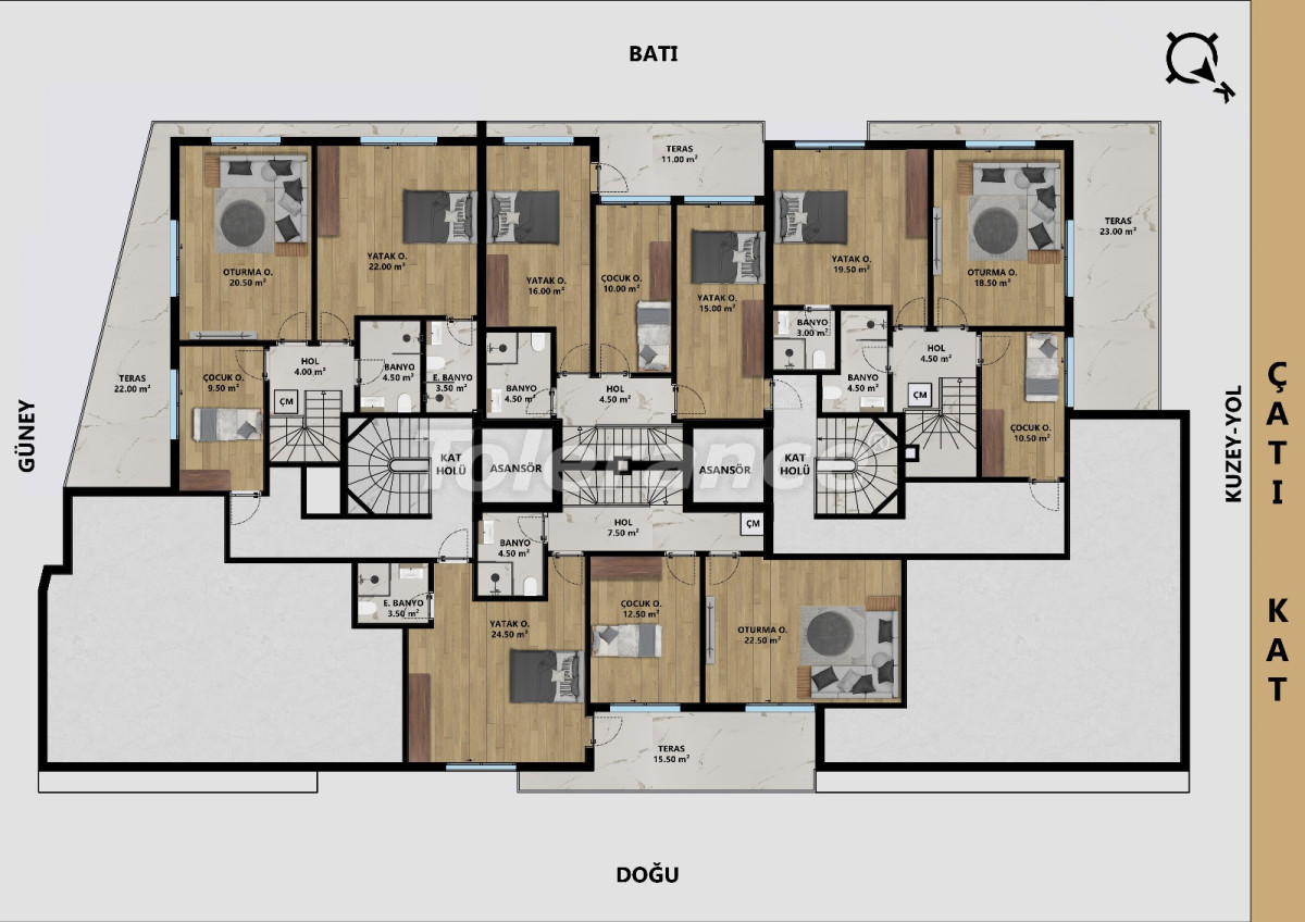 Apartment vom entwickler in Muratpaşa, Antalya ratenzahlung - immobilien in der Türkei kaufen - 127749