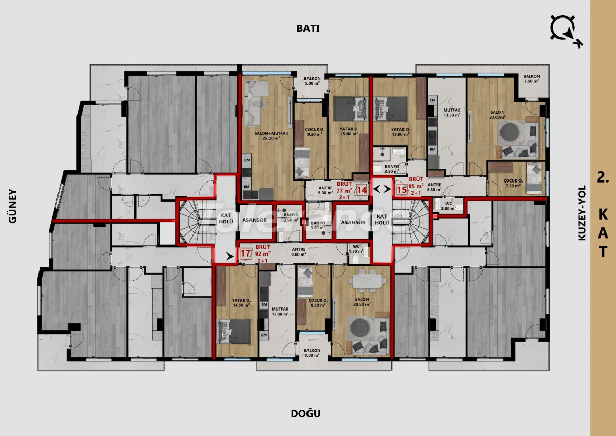 Apartment vom entwickler in Muratpaşa, Antalya ratenzahlung - immobilien in der Türkei kaufen - 127750
