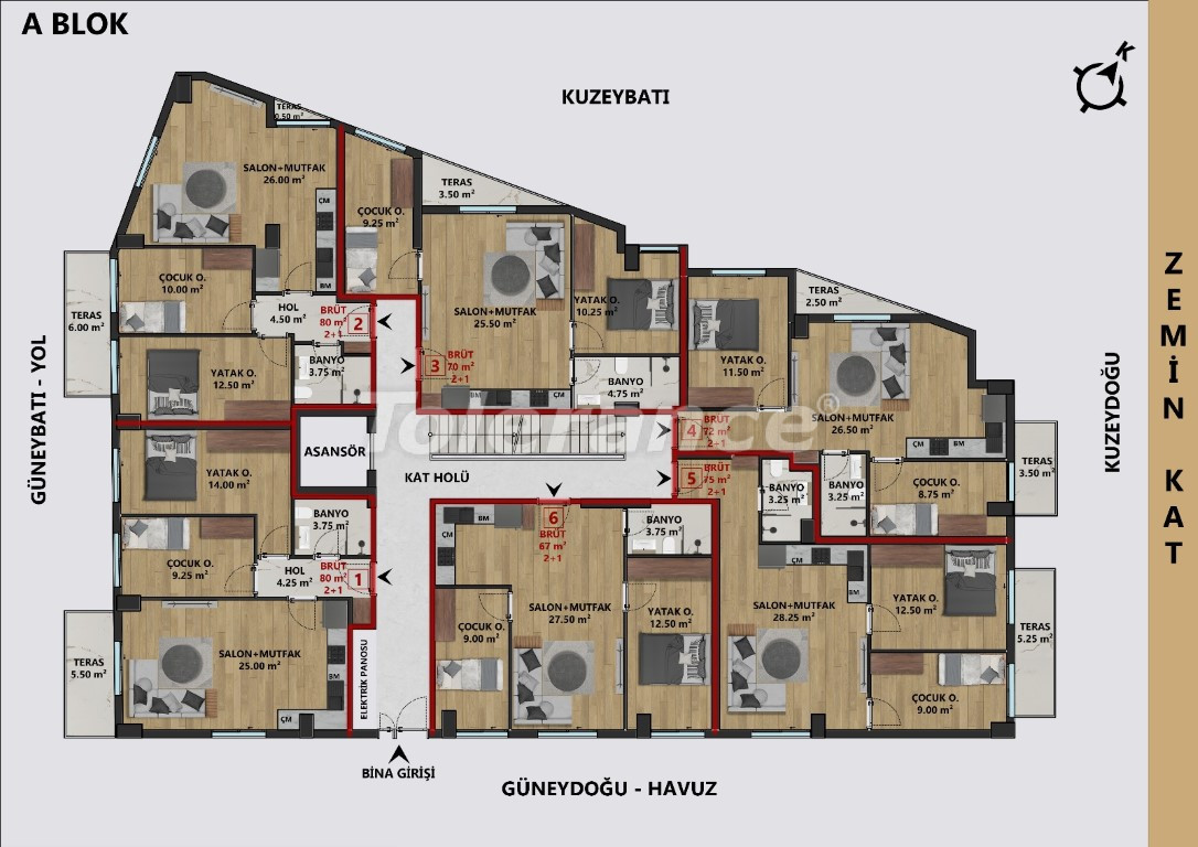 Apartment from the developer in Muratpaşa, Antalya with pool with installment - buy realty in Turkey - 132182
