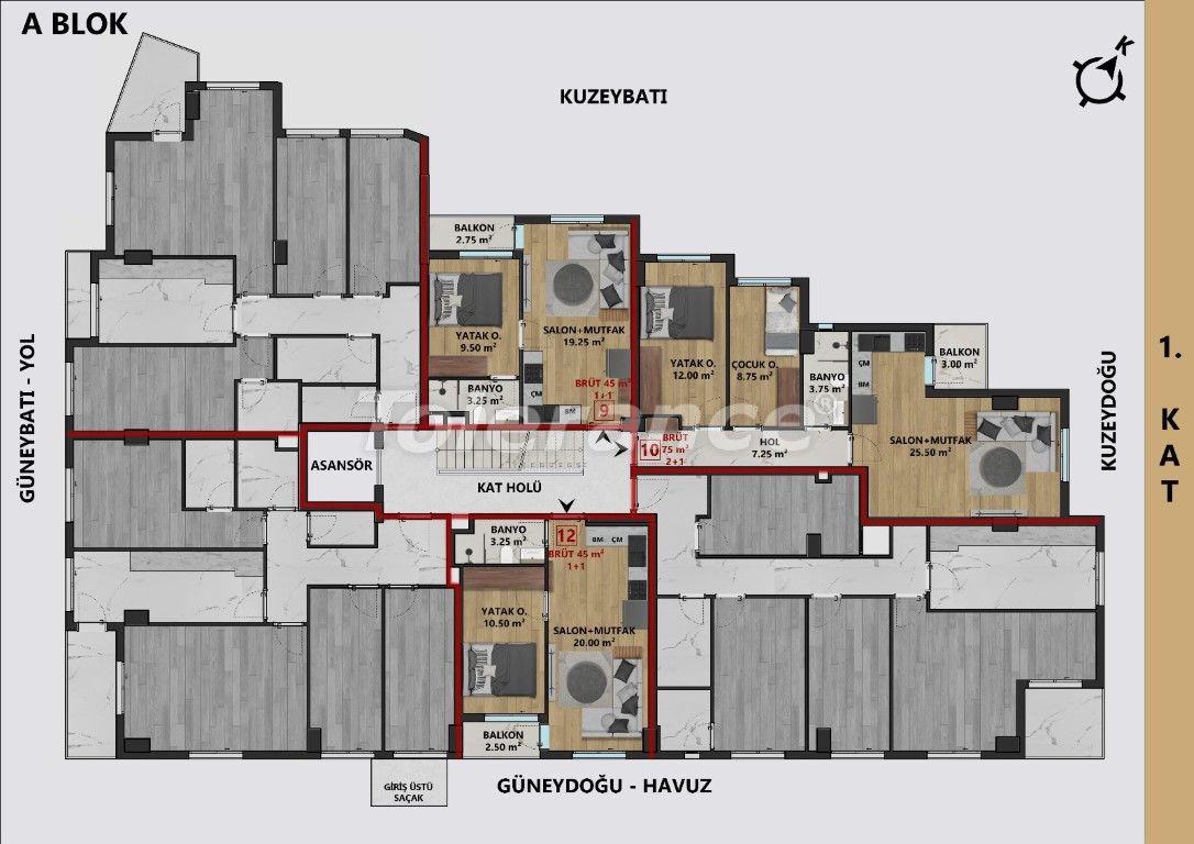 Apartment from the developer in Muratpaşa, Antalya with pool with installment - buy realty in Turkey - 132184