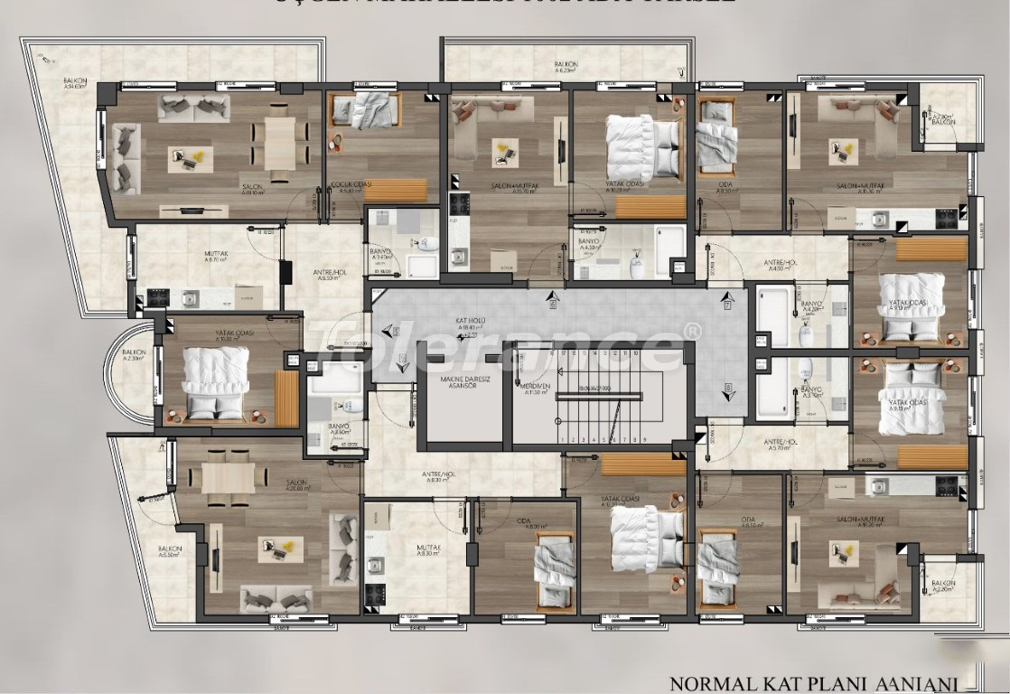 Apartment vom entwickler in Muratpaşa, Antalya ratenzahlung - immobilien in der Türkei kaufen - 132252